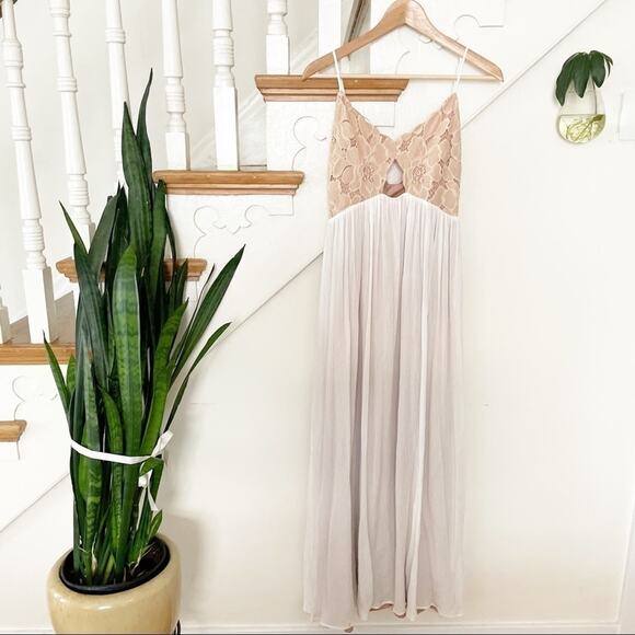 Tularosa Blush Pink Bryce Crepe Maxi Dress Size S - Picture 2 of 8